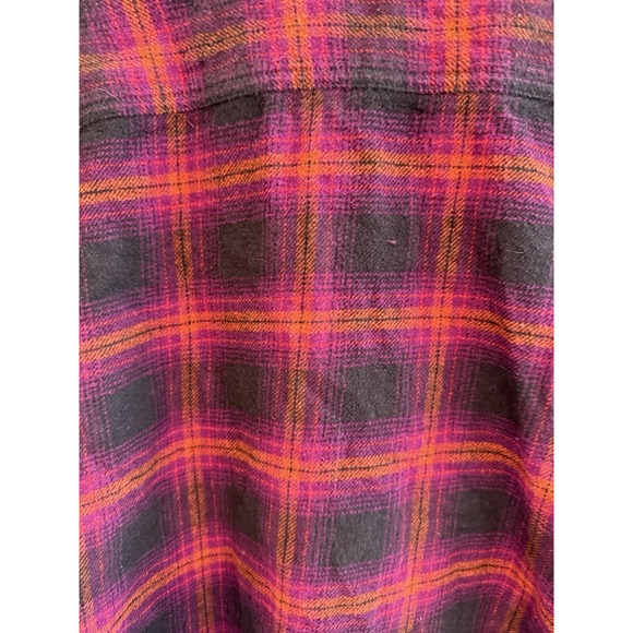 Levis Over Shirt Men Purple/Orange Flannel Plaid Check Shacket XL - Picture 8 of 8